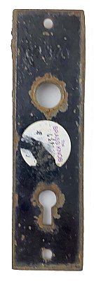 Antique Cast Iron "Oriental" Pattern Door Plate by Branford Lock Works - Circa 1885