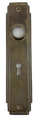 Antique Wrought Bronze Art Deco "Durex" Design Door Plate by Sargent & Co. - Circa 1926