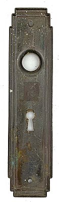 Antique Wrought Bronze Art Deco "Durex" Design Door Plate by Sargent & Co. - Circa 1926