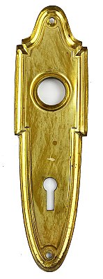 Antique Wrought Bronze "New Bradford" Pattern Door Plate by Sargent & Co. Hardware - Circa 1926