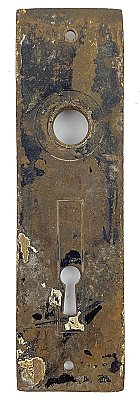 Antique Cast Iron "Ceylon" Pattern Door Plate by P. & F. Corbin Hardware - Circa 1905