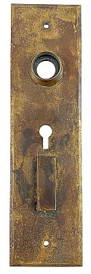 Antique Cast Bronze Door Plate By Norwalk Lock Co. - Circa 1890