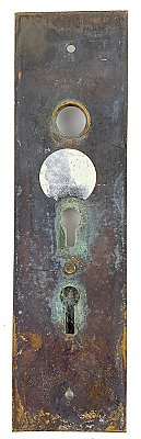 Antique Cast Bronze Door Plate By Norwalk Lock Co. - Circa 1890