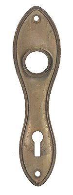 Antique Wrought Bronze "Jefferson" Pattern Door Plate by Sargent & Co. Hardware - Circa 1926