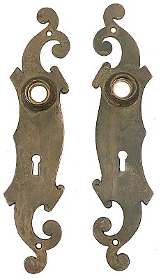 Pair of Antique Cast Bronze "Maryland" Design Door Plates By P. & F. Corbin - Circa 1905