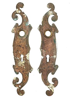 Pair of Antique Cast Bronze "Maryland" Design Door Plates By P. & F. Corbin - Circa 1905