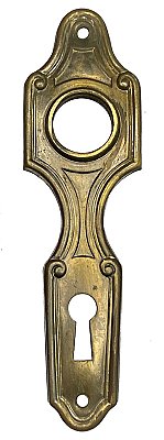 Antique Wrought Bronze "Montrose" Design Door Plate by Barrows Lock Works - Circa 1939
