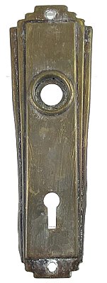 Antique Wrought Steel Colonial School Door Plate - Circa 1930