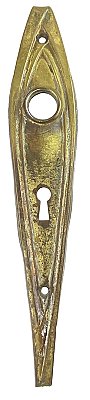 Antique Wrought Steel Colonial School Door Plate - Circa 1930