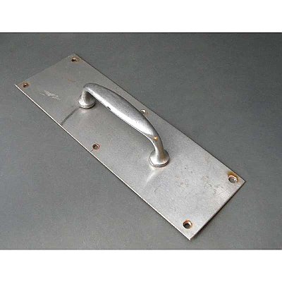 Vintage Stainless Steel Door Pull With Plate
