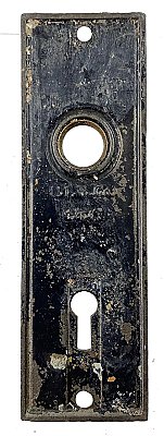 Antique Cast Iron Door Plate in "Fleur de Lis" Design by Mallory & Wheeler - Circa 1882