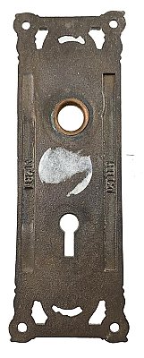 Antique Cast Iron "Columbian" Design Door Plate by Reading Hardware Co. - Circa 1891