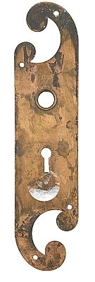 Antique Wrought Bronze "Dartmouth" Design Door Plate by Reading Hardware Co. - Circa 1897