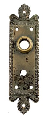 Antique Cast Bronze "Como" Design Door Plate by Penn Hardware - Circa 1907