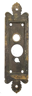 Antique Cast Bronze "Como" Design Door Plate by Penn Hardware - Circa 1907