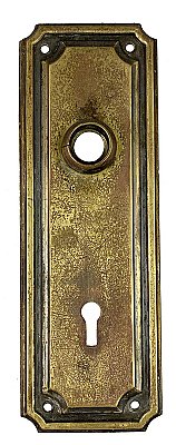 Antique Wrought Brass "Hartsdale" Design Door Plate by Sargent & Co. - Circa 1920