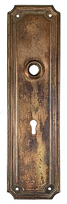 Antique Wrought Bronze "Hartsdale" Design Entry Door Plate by Sargent & Co. - Circa 1920