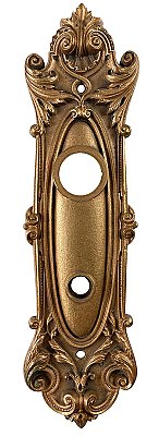 Antique Cast Bronze "Zurich" Design Door Plate by Barrows Lock - Circa 1920