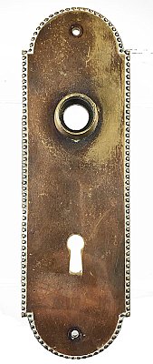 Antique Cast Bronze "Norman" Design Door Plate By Norwalk Lock Co. - Circa 1899