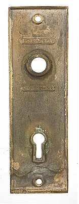 Antique Cast Bronze Door Plate by  F.C. Linde  - Circa 1890