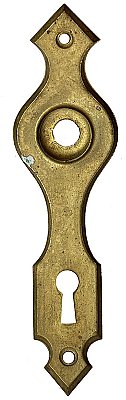 Antique Wrought Bronze "Fenwick" Design Door Plate by Barrows Lock Works - Circa 1920