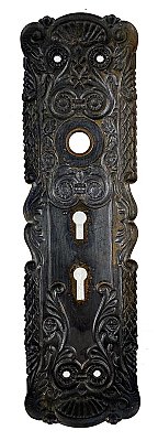 Antique Wrought Bronze "T Design" Door Plate By Sargent & Co. - Circa 1901