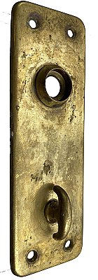 Antique Wrought Bronze Thumbturn Door Plate - Circa 1915