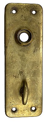 Antique Wrought Bronze Thumbturn Door Plate - Circa 1915