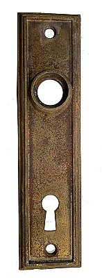 Antique Petite Wrought Steel Door Plate for French or Storm Door - Circa 1920