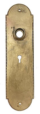 Antique Cast Bronze "Norman" Design Door Plate By Norwalk Lock Co. - Circa 1899