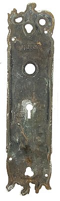 Antique Cast Bronze "Belfort" Design Door Plate By Reading Hardware Co. - Circa 1897