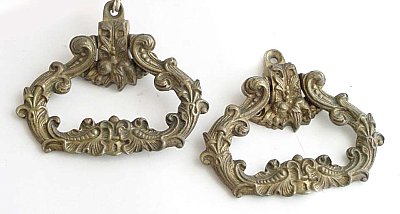 Antique Pair of Belgian Piano Handles