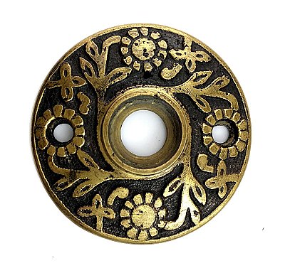 Antique Cast Bronze Door Rosette or Escutcheon - Circa 1880