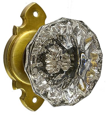 Antique Bronze and Glass Doorknob Set by Yale & Towne - Circa 1940