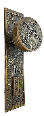 Antique Cast Bronze Entry Door Set in "Ekado" Design by Sargent & Co. - Circa 1888
