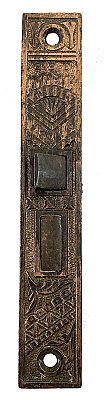 Antique Cast Iron and Bronze Door Set in "Oriental" Design by Branford Lock Works - Circa 1886