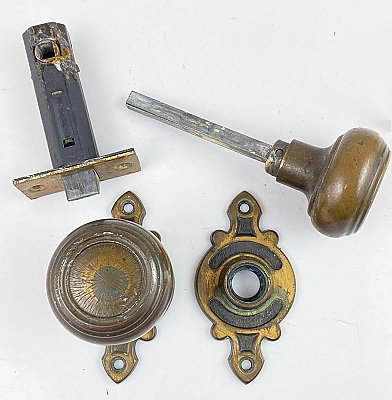 Antique Wrought Bronze "Derbian" Door Set by Yale & Towne - Circa 1926