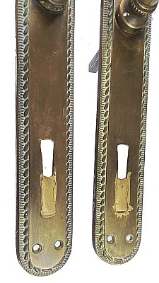Antique Cast Bronze French or Belgian Door Set by Dandois - Circa 1900