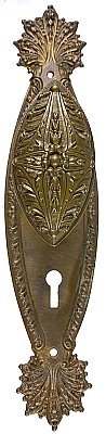 Antique Cast Bronze Door Set in "Marquise" Design by Norwalk Lock Co. - Circa 1899