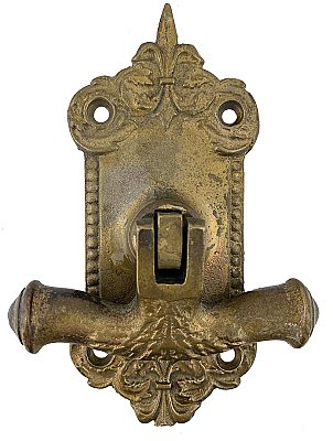 Antique Cast Bronze Door Drop T-Handle or Pull - Circa 1890