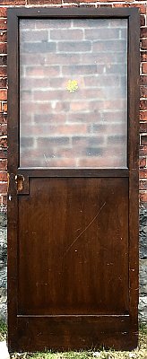 Antique Pine Exterior Door With Glass