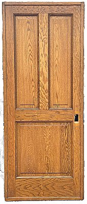 Antique 35-15/16" x 87-7/8" Oak Pocket or Sliding Door - Circa 1880