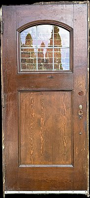 Antique 35-3/4” x 79-7/8” Fir Exterior Door - Circa 1900