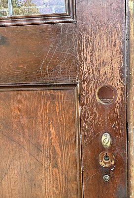 Antique 35-3/4” x 79-7/8” Fir Exterior Door - Circa 1900