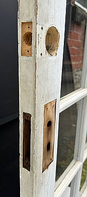 Pair of Antique 60” x 79-3/4” Pine French Doors - Circa 1920