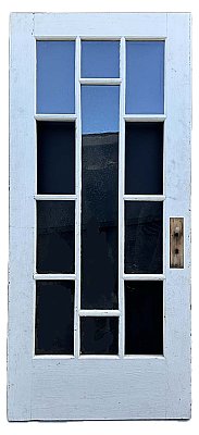 Antique 35-7/8” x 79-5/8” Pine French Door - Circa 1920
