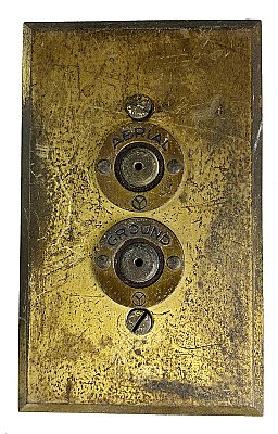 Antique Wrought Bronze Aerial/Ground Wall Switch - Circa 1910