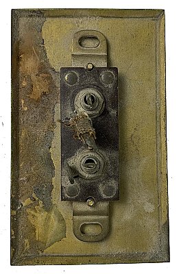 Antique Wrought Bronze Aerial/Ground Wall Switch - Circa 1910