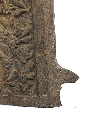 Antique Floral Cast Iron Fireplace Frame - Circa 1880