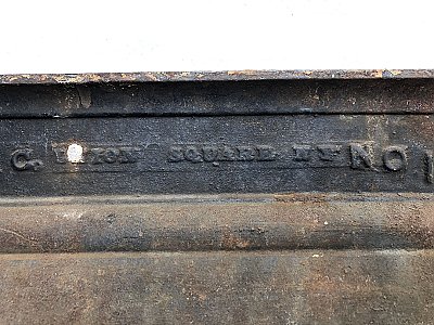 Antique WH Jackson Cast Iron Fireplace Frame - Circa 1890